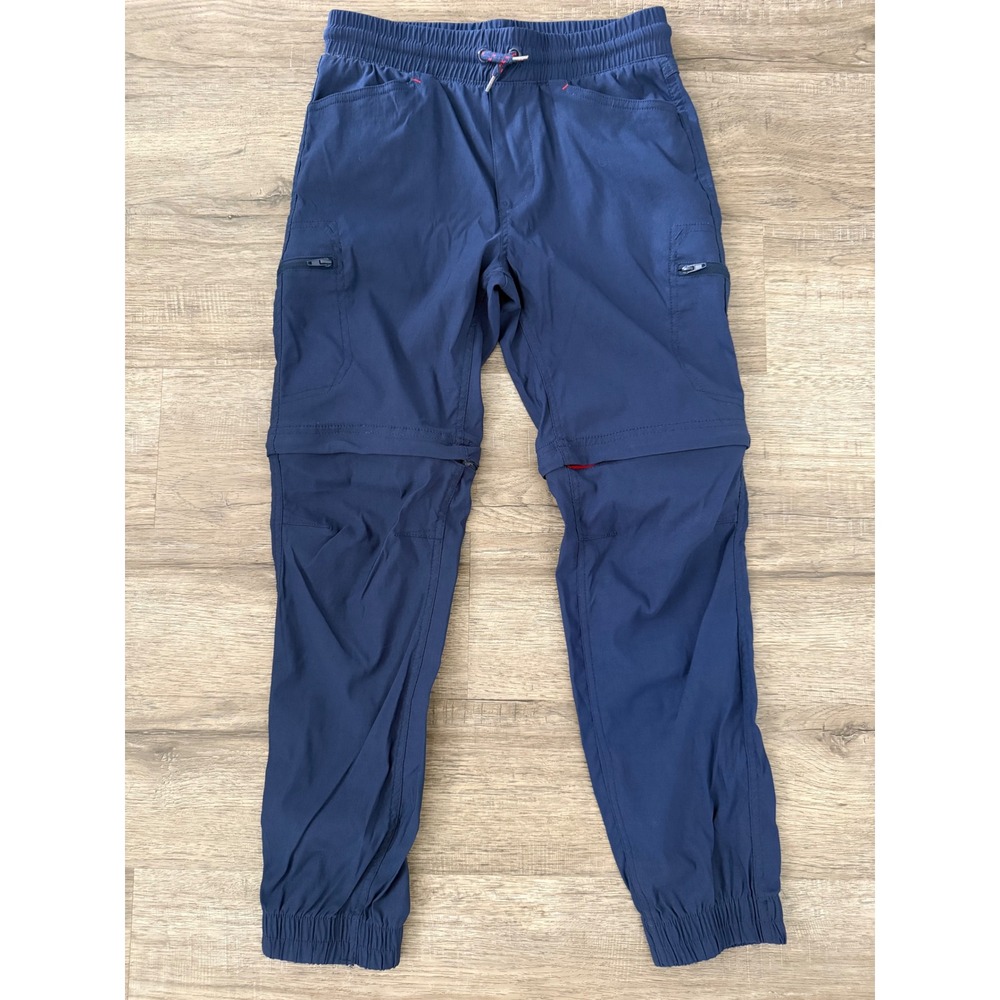 Eddie Bauer Kids Convertible Hiking Pants Shorts Navy Blue M 10/12 Zip Off
